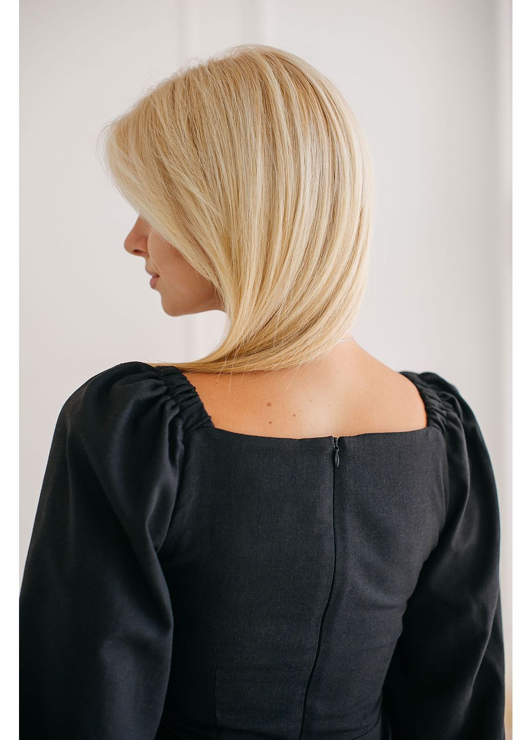 Чорна сукня dawn linen dress Lana Bryk однотонна