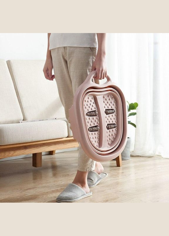 Ванна масажна для ніг складна на 4 ролики призначена для релаксації та догляду за ногами Good Idea (316207819)