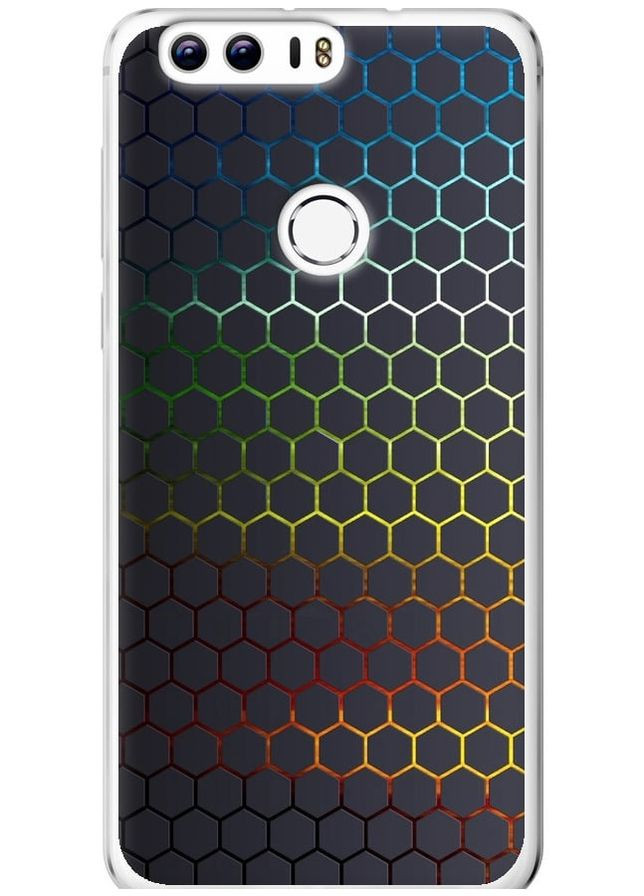 Силиконовый чехол 'Переливающиеся соты' для Endorphone Huawei Honor 8 (330612722)