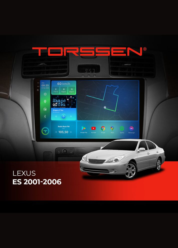 Штатная магнитола 2K Lexus ES 0106 F98256 4G Carplay DSP Torssen (307089913)