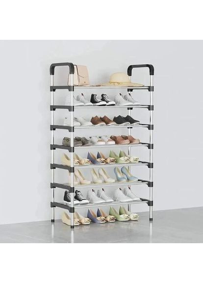 Полка для взуття для 18 пар взуття, стелаж на 6 секцій (ярусів) металева 56 х 28 х 113 см No Brand (361669542)