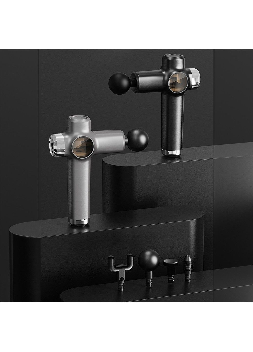 Ручний акумуляторний масажний пістолет масажер для всього тіла KH-560 Rose 1800 мАг Inspire (306631862)