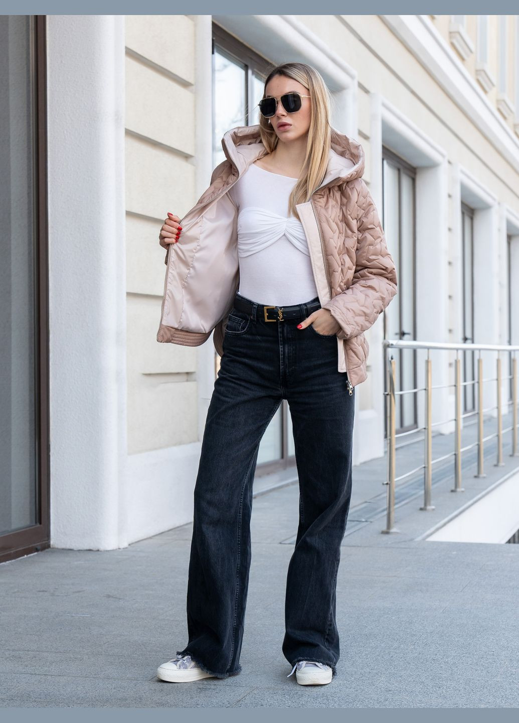 Кофейная демисезонная куртка MN