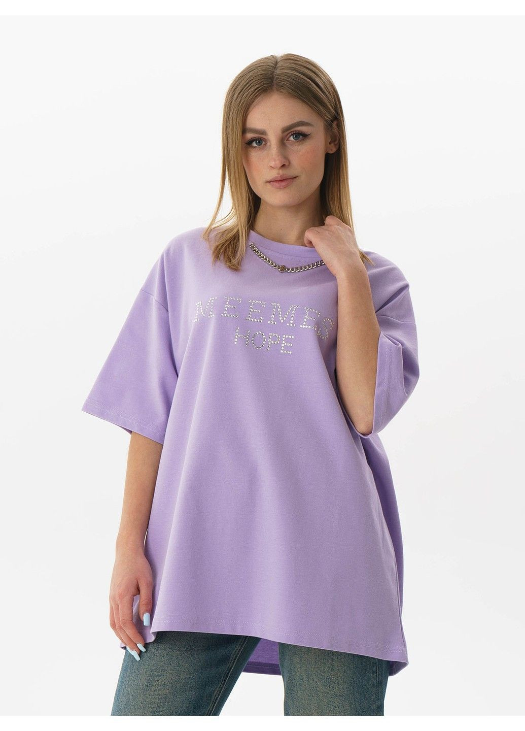 Фиолетовая летняя футболка 21 - 08135 Queen