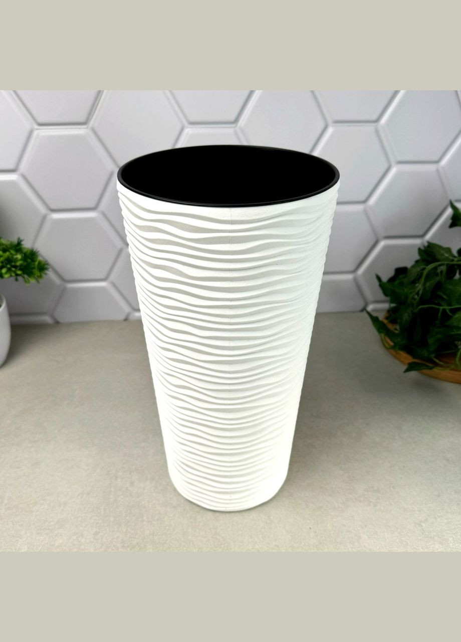 Кашпо с декором "волна" 10 л, Фьюжн Алеана (365815007)