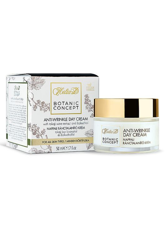 Денний крем проти зморшок з екстрактом токайського вина і бакучиолом Botanic Concept Day Cream 50ml (1142810-104487) Helia-D (368656240)