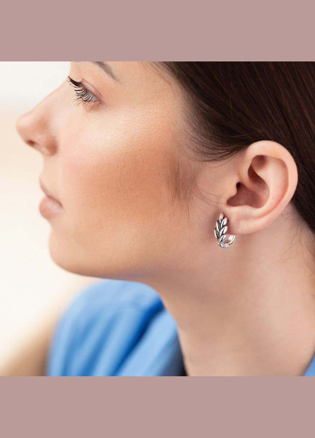 Серебряные серьги Колосок пшеницы 123284 Oniks (266898301)