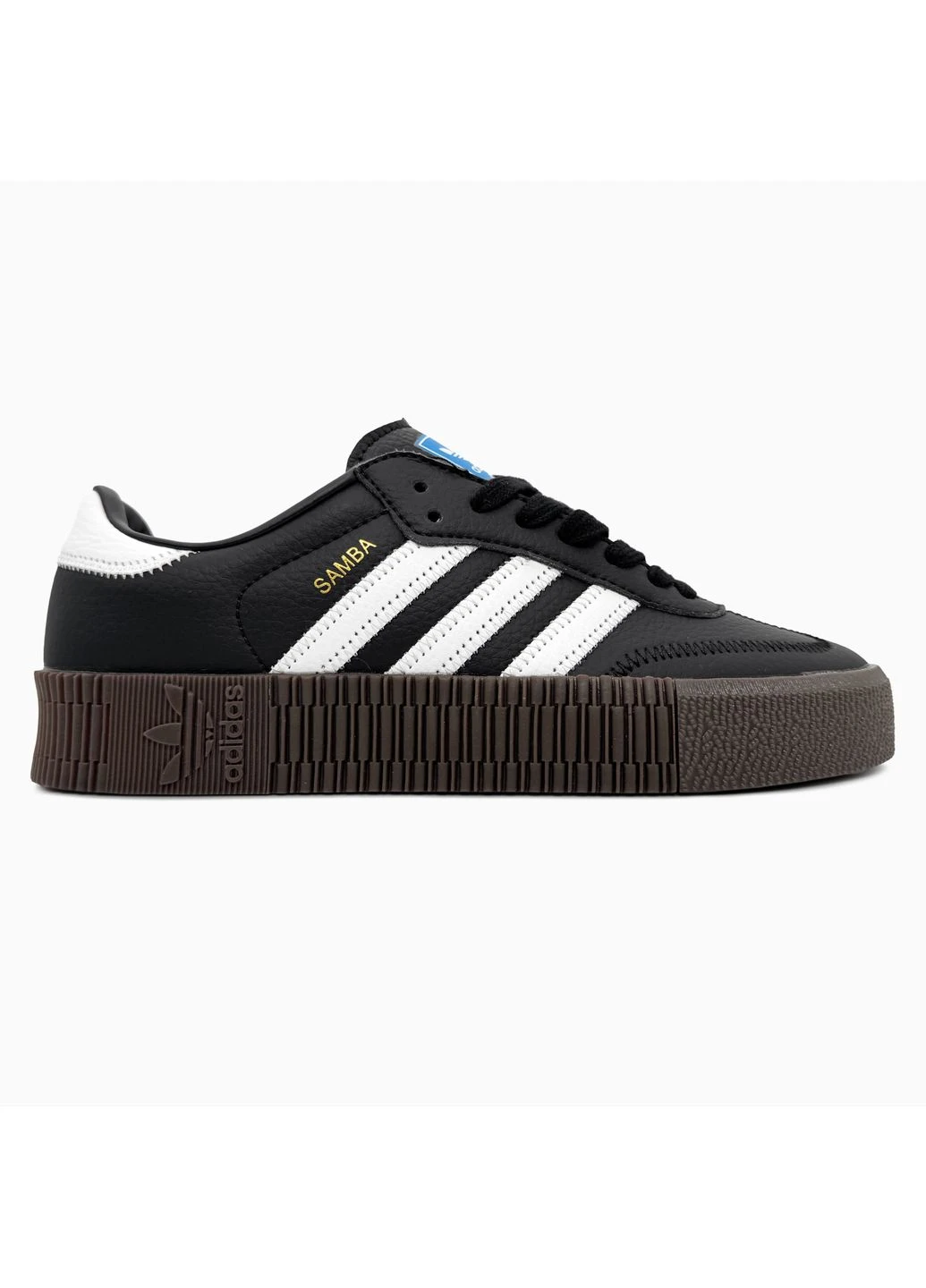 Чорні кросівки чоловічі adidas samba rose w black gum адідас самба чорні демісезон No Brand