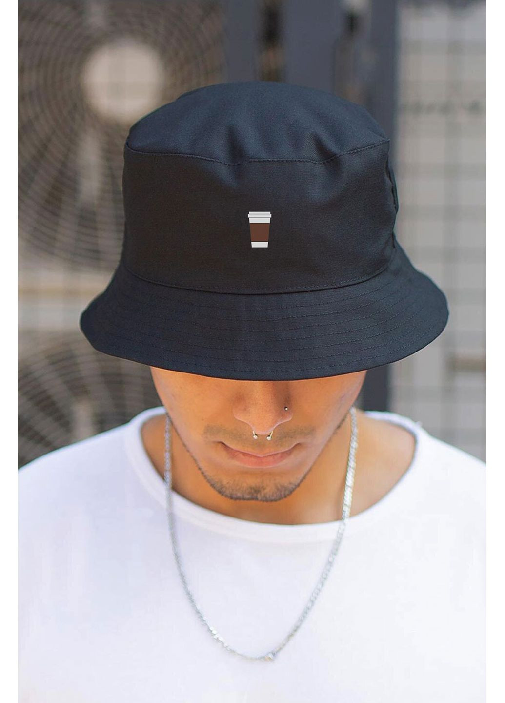 Чоловіча Панамка З Принтом Coffee Black Without (350619692)