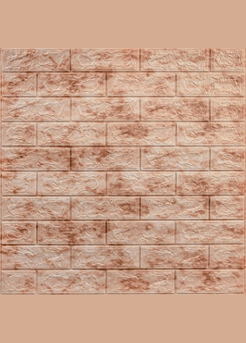 Декоративная 3D панель самоклеящаяся под кирпич Красный мрамор 700х770х5мм (063) SW-00000035 Sticker Wall (316101010)