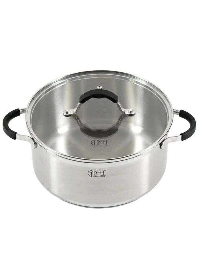 Кастрюля с крышкой Metropole GP-1735 5.2 л 24 см серебристая Gipfel (335972618)