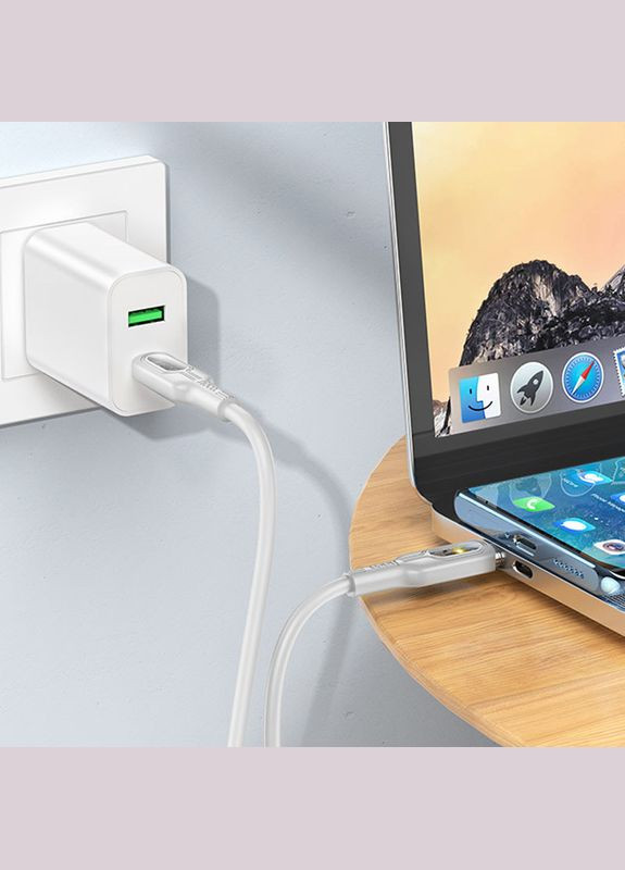 Кабель USB Type-C до USB Type-C / Провід шнур юсб тайп сі на юсб тайп сі для швидкої зарядки та передачі даних 1,2м Hoco (356099731)