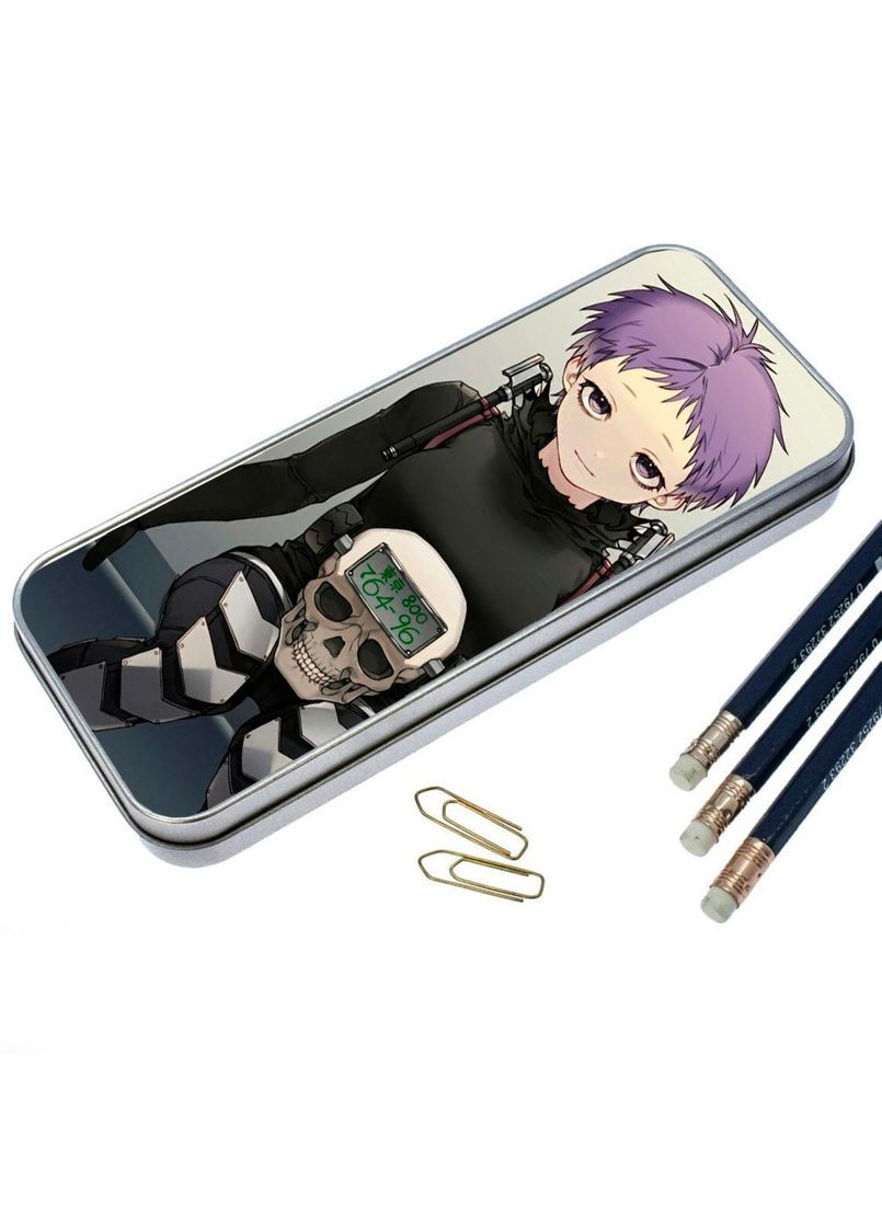 Пенал шкільний для хлопчика та дівчинки металевий Аніме Дорохедоро #014 7*18 см Silver No Brand (309157454)