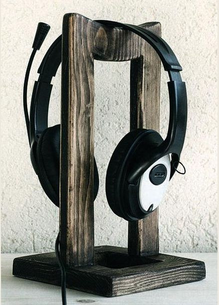 Стійка для навушників з дерева Шортер мокко (НУП-002710) No Brand (328414260)