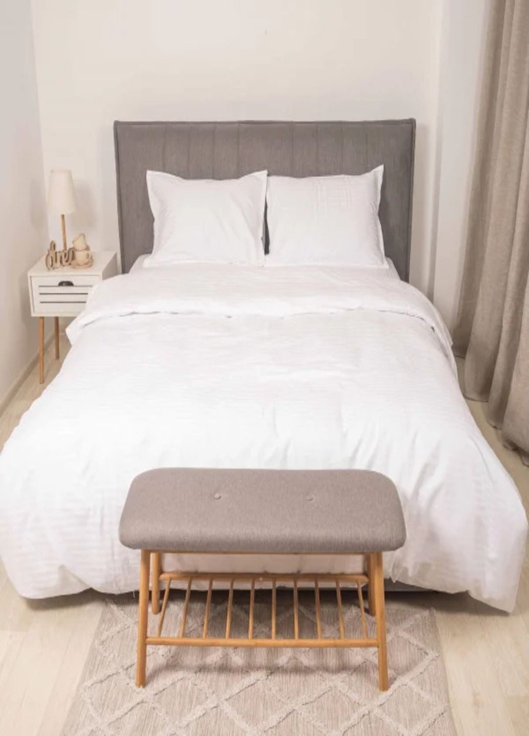 Постільна білизна Вілюта сатин страйп двоспальна. Постіль Вілюта двійка. Комплект постільної білизни Viluta Постільна білизна (346268521)