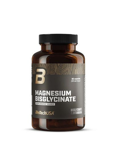 Магній бісгліцинат Magnesium Bisglycinate 90 капсул Biotech (362962017)