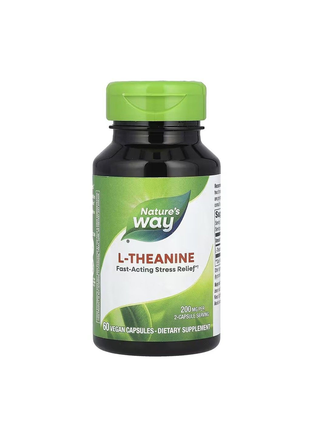 , L-теанін, 60 веганських капсул (100 мг в 1 капсулі) Nature's Way (364314384)