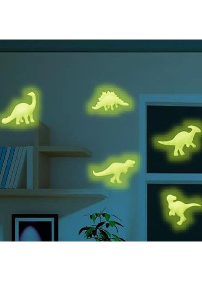 Набір 3D-наклейок, що світяться, Динозаври 8 шт (00-05426) 4M (323106840)