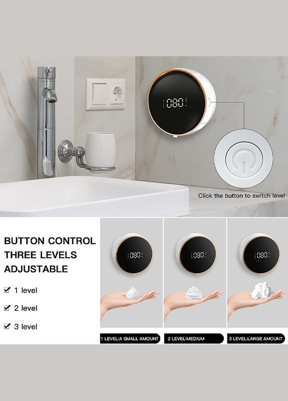 Сенсорный диспенсер настенный дозатор для мыла Zhiya Soap Dispenser MYX-W1 White ORIGINAL (302516654)