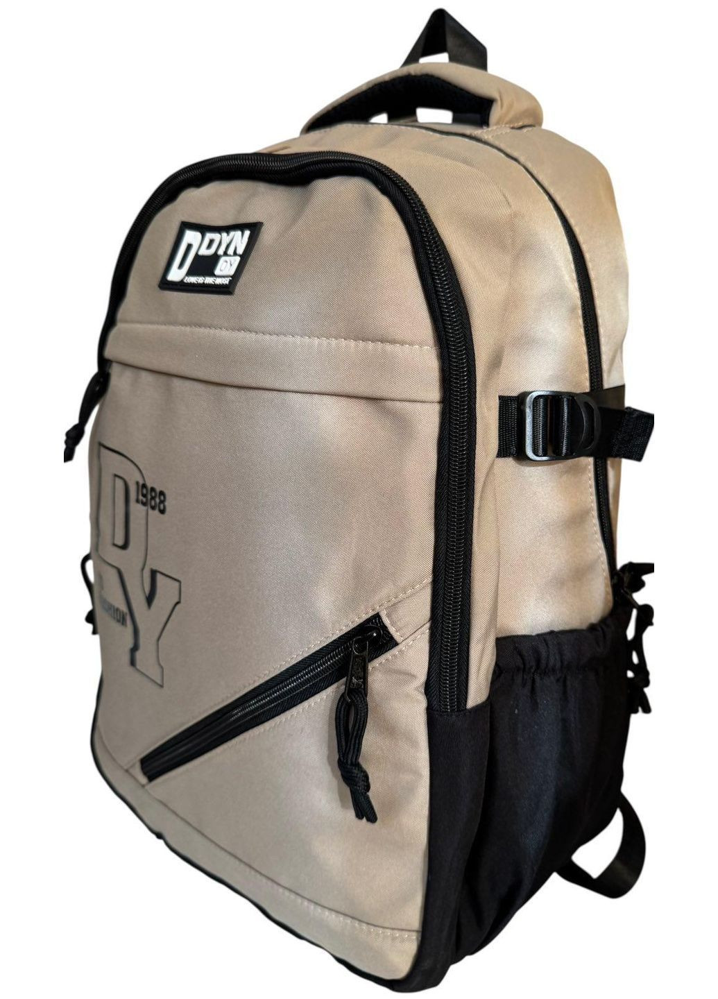 Рюкзак міський з трьома відділеннями 6239 бежевий No Brand (368859138)