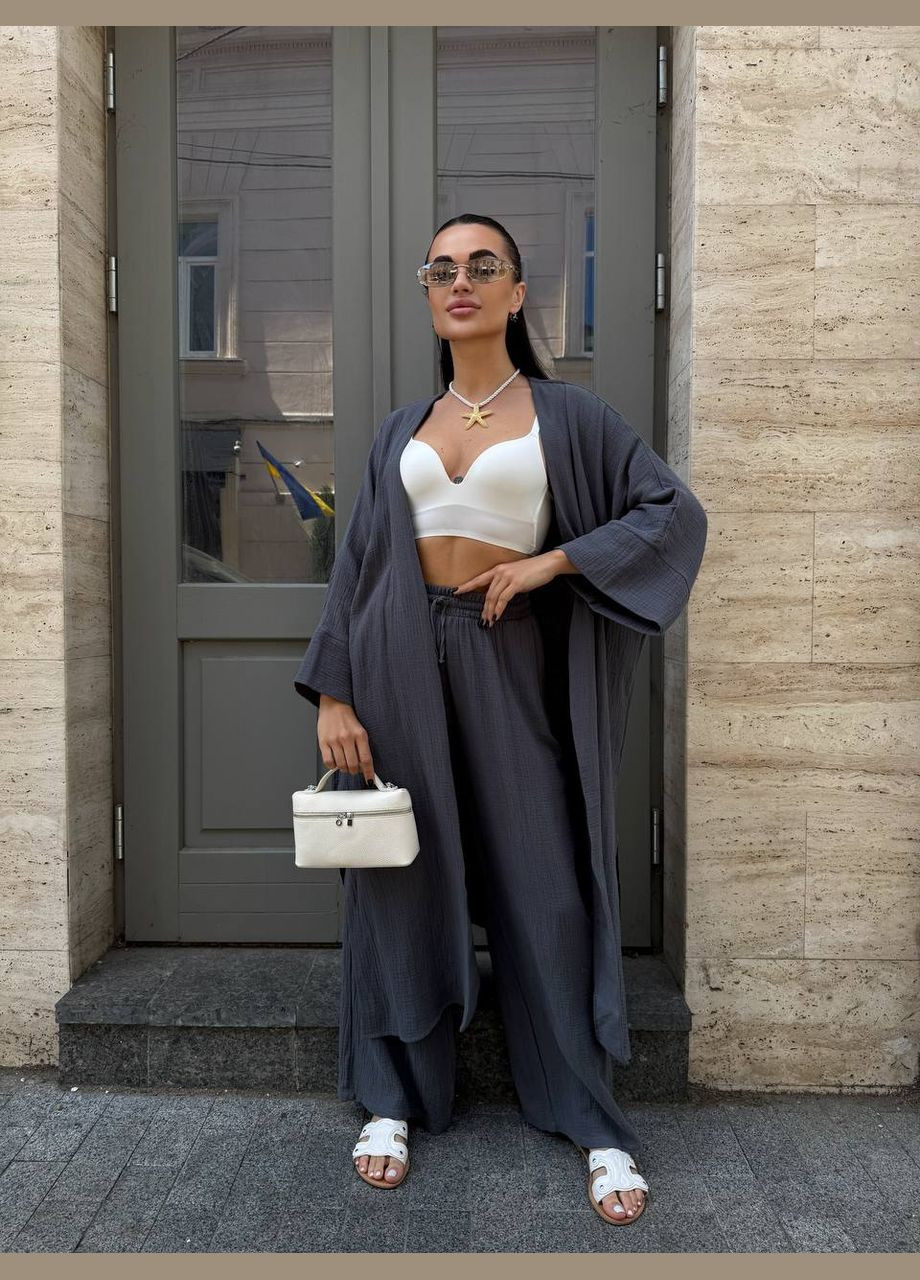 Графітовий комплект з натуральної тканини Luna