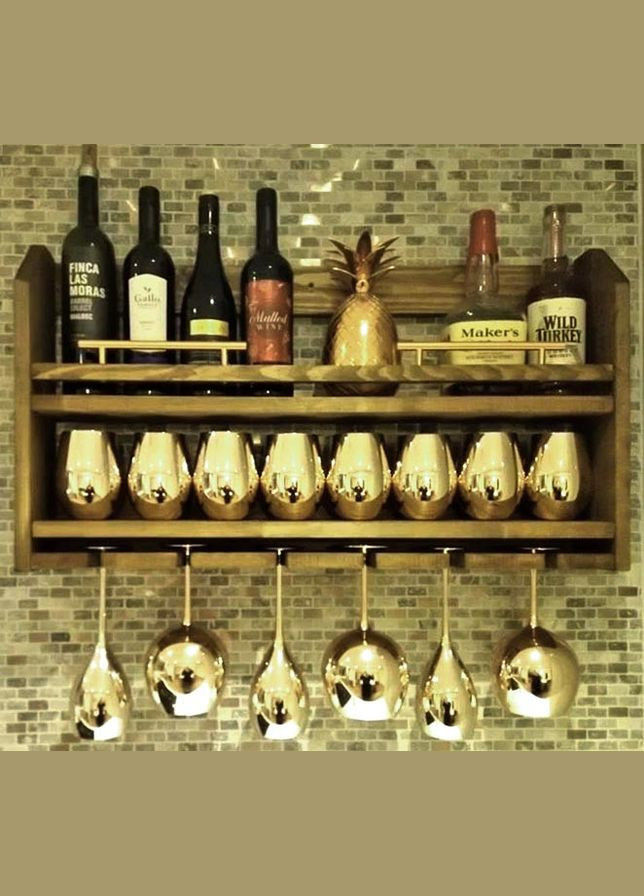 Настенная винная полка из дерева Такинома мускат (ПНК-023207) No Brand (327423990)