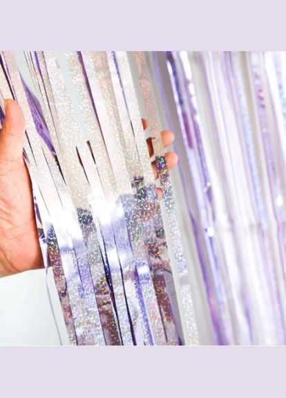 для фотозони з голограмою 1 м на 1 м сріблястий Jannet Дощик (316301140)