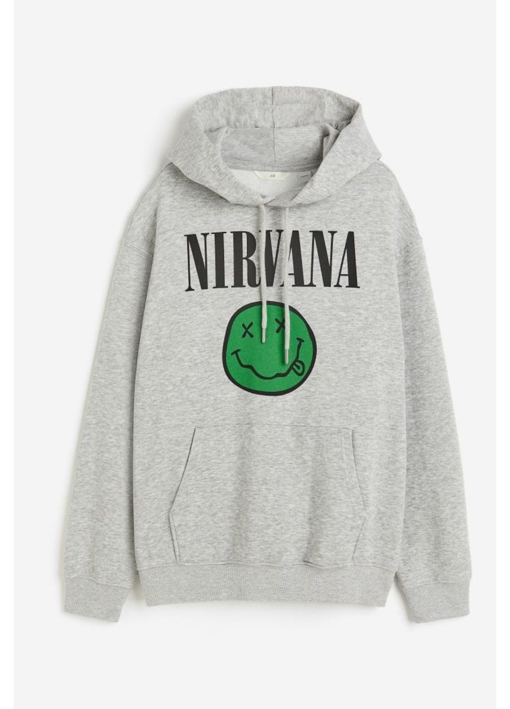 Серый демисезонный женское худи с принтом н&м (57406) xs серое H&M