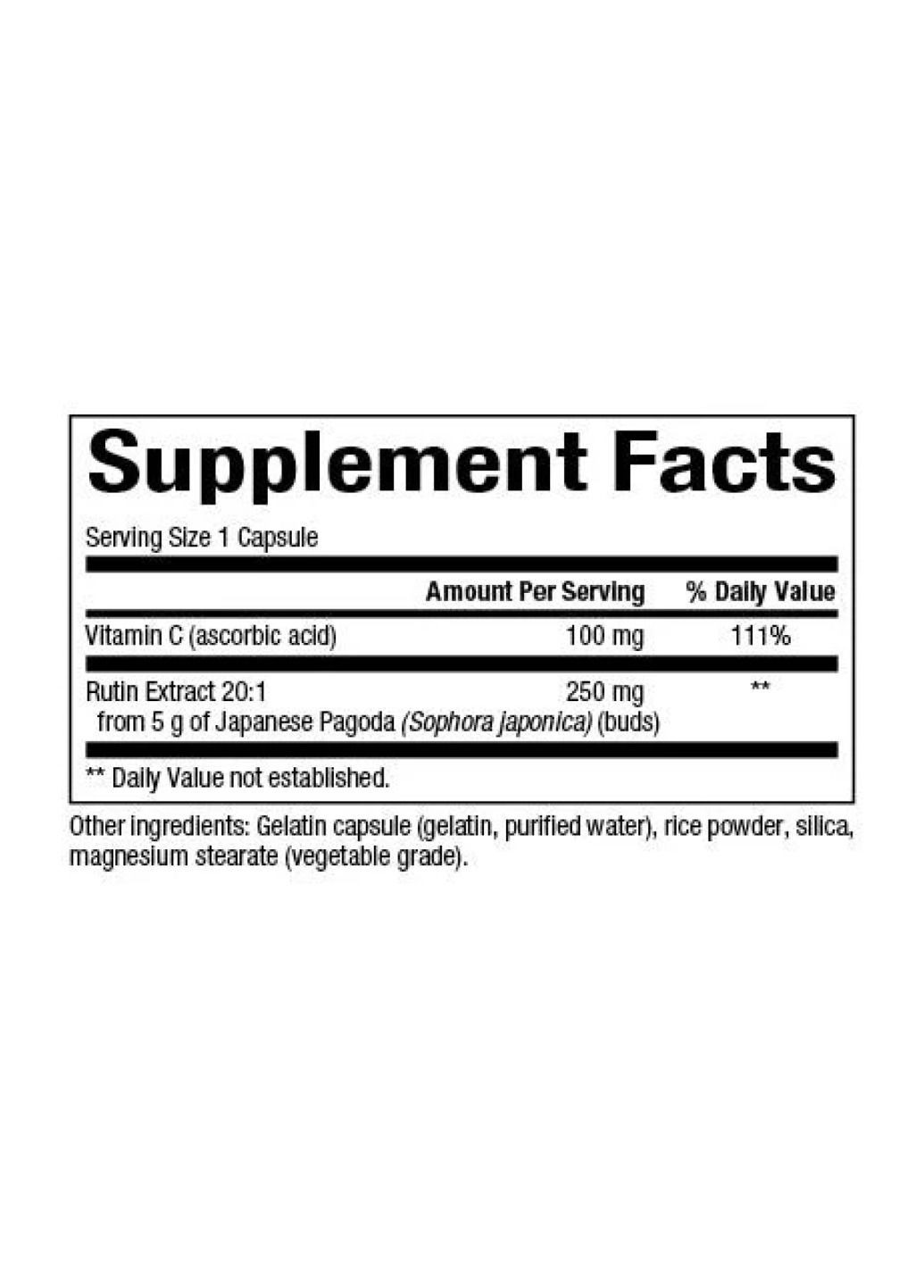 Рутин, Rutin 250mg - 90 caps Natural Factors (330105364)