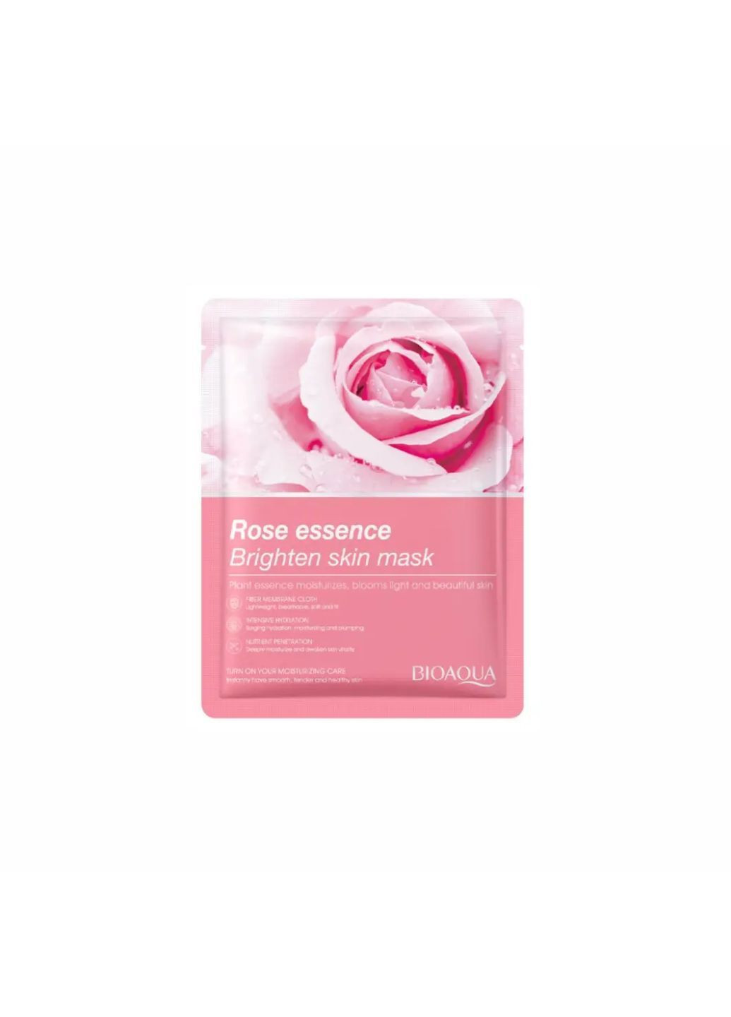 Тканевая маска для лица с экстрактом эссенции свежей розы, 25 г Bioaqua (292304551)