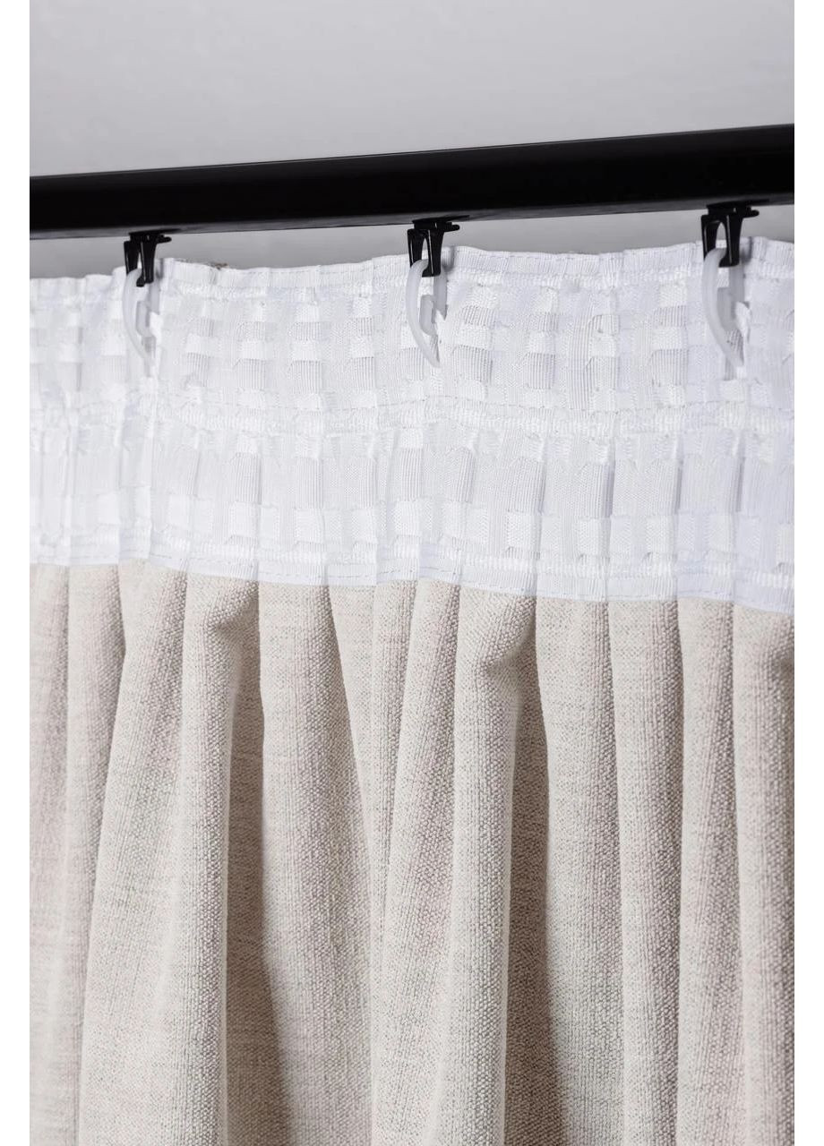 Шторы из матового шенила 2шт. 2,5м х от 2,5м до 3м HYGG (370367083)