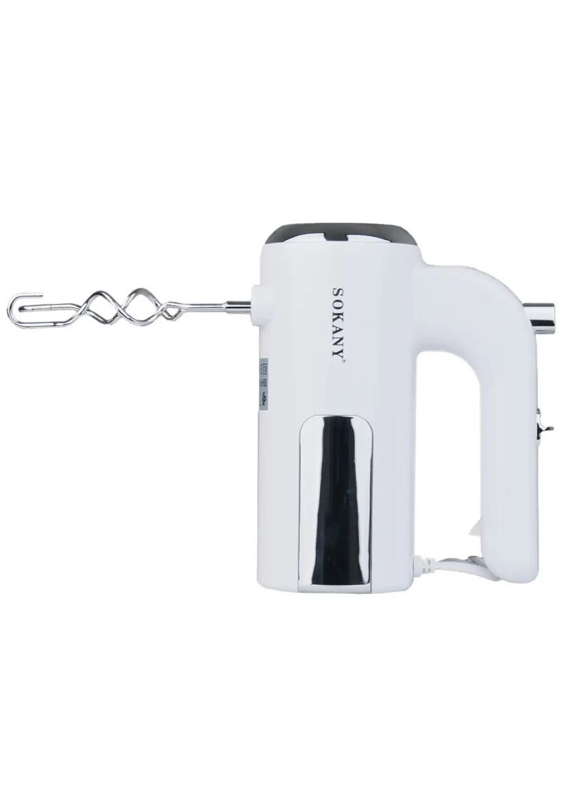 Ручной миксер SK-6640 кухонный миксер с насадками для теста 5 скоростей 400Вт Белый Sokany (316037775)