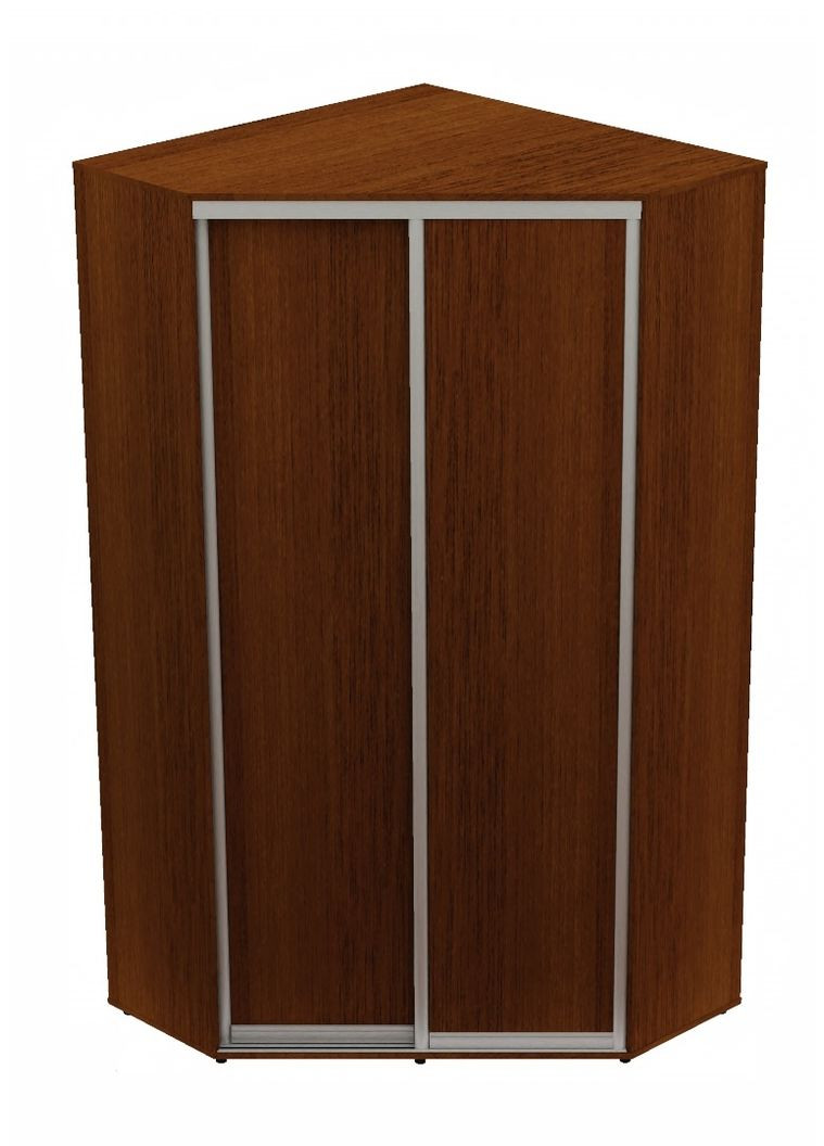 Шафа-купе дводверна кутова 100*100*230 см Горіх лісовий 2 двері ДСП Кут-1 Алекса (360443979)