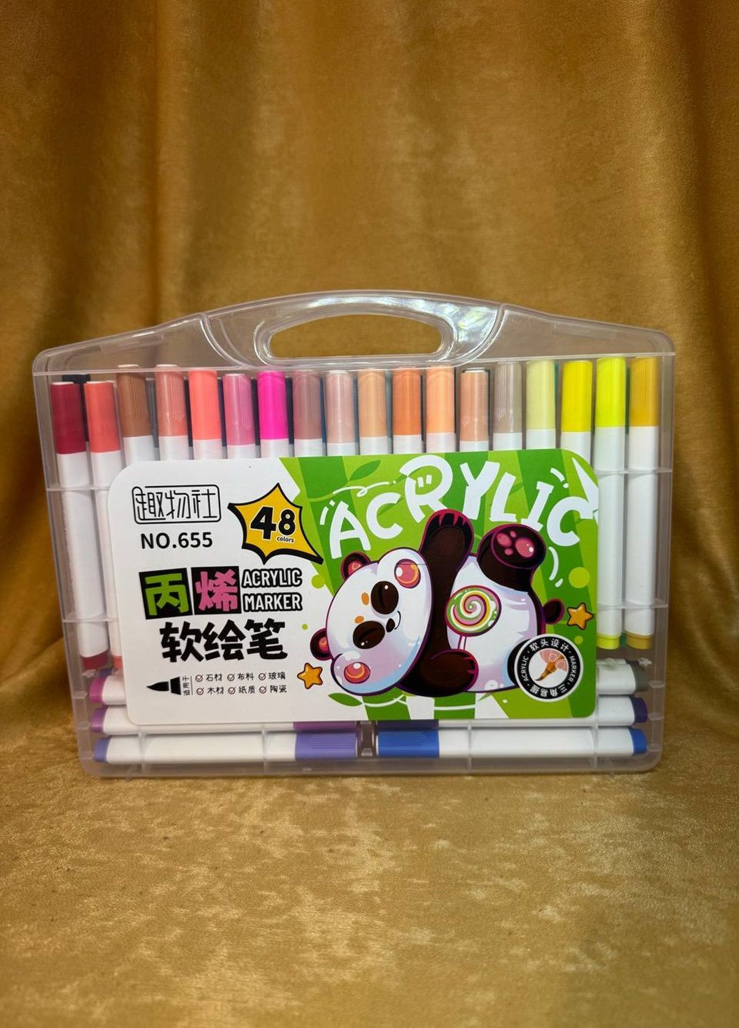 Художні акварельні акрилові маркери в кейсі для скетчингу фломастери на водній основі 48 кольорів для малювання No Brand (316651797)