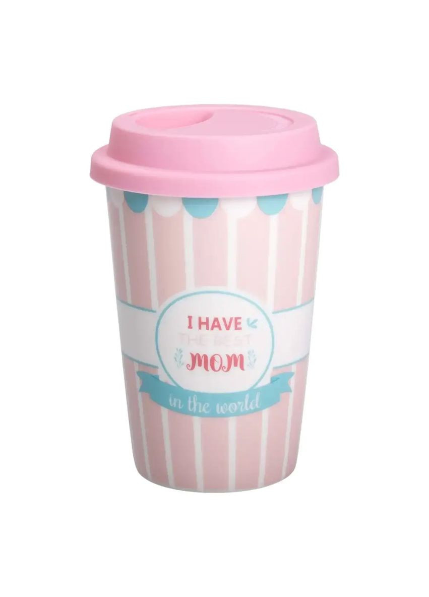 Стакан керамический 420 (мл) с силиконовой крышкой I have the best mom Jooki (358705942)