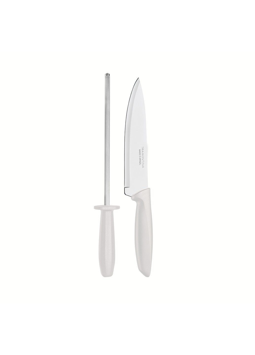 Набори ножів PLENUS light grey н-р нож2пр(ніж178мм,мусат)інд.бл (23498/311) Tramontina комбінований,