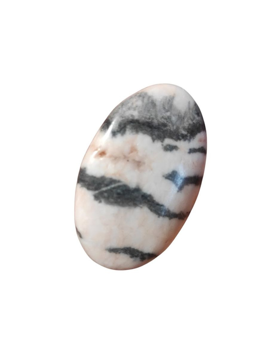 Крупный обработанный камень Розовой зебровой яшмы 1 шт, размер 50 мм No Brand (317270359)