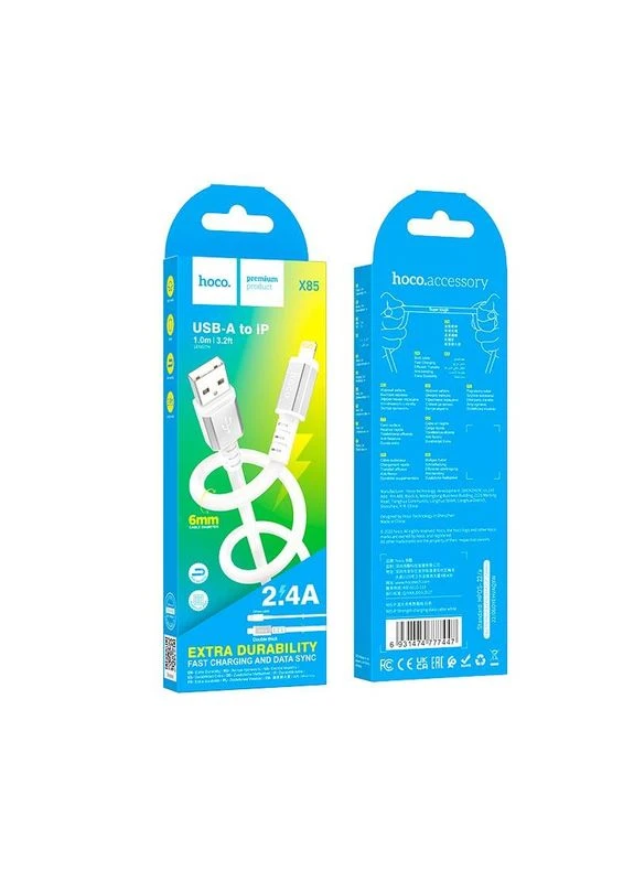 Кабель X85 Lightning Strength charging data cable 1 м Hoco (325219536)