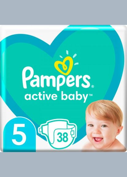 Підгузки Pampers active baby junior размер 5 (11-16 кг) 38 шт (268139681)