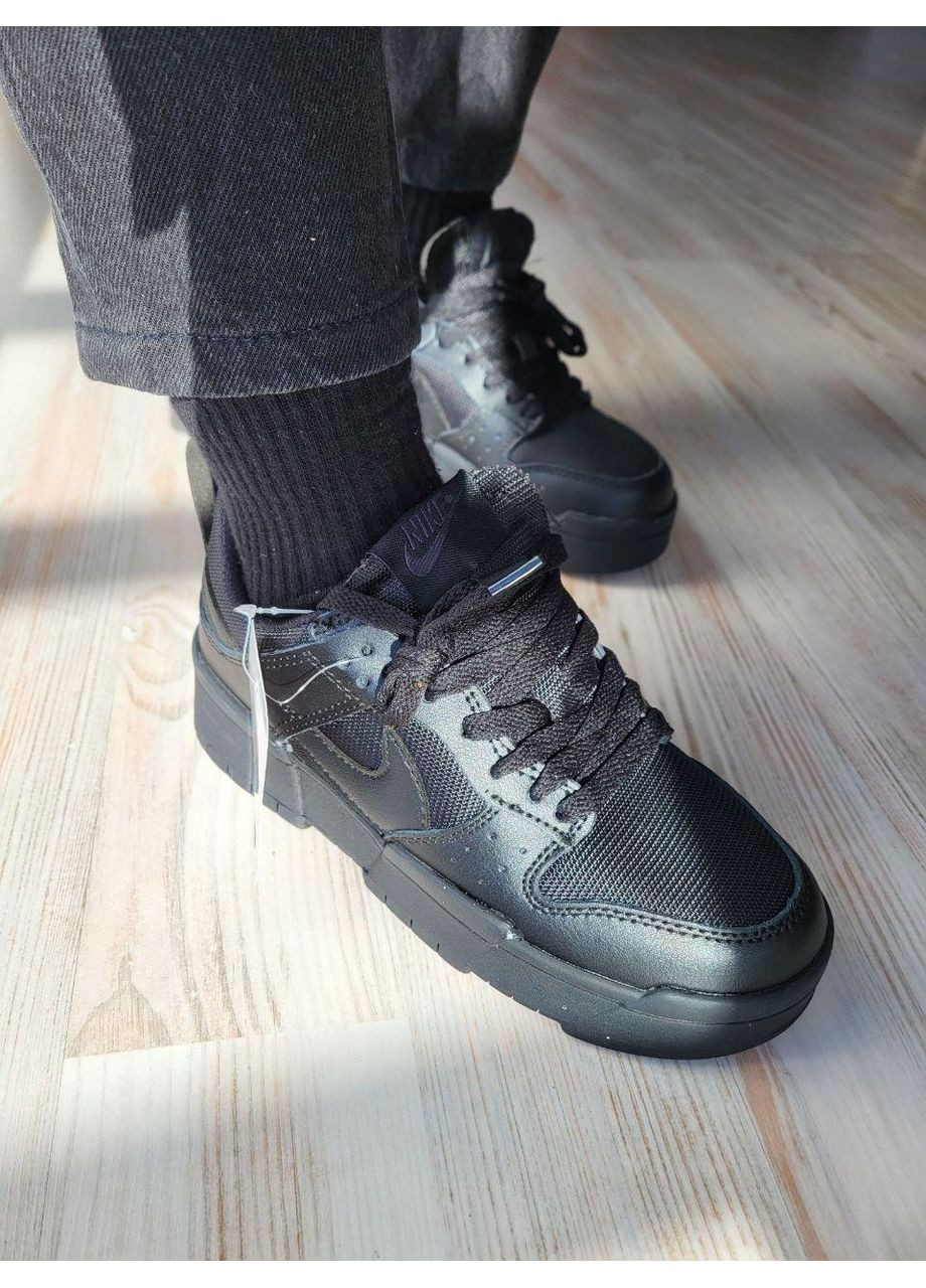 Черные демисезонные кроссовки мужские nike dunk low disrupt black найк сб данк No Brand
