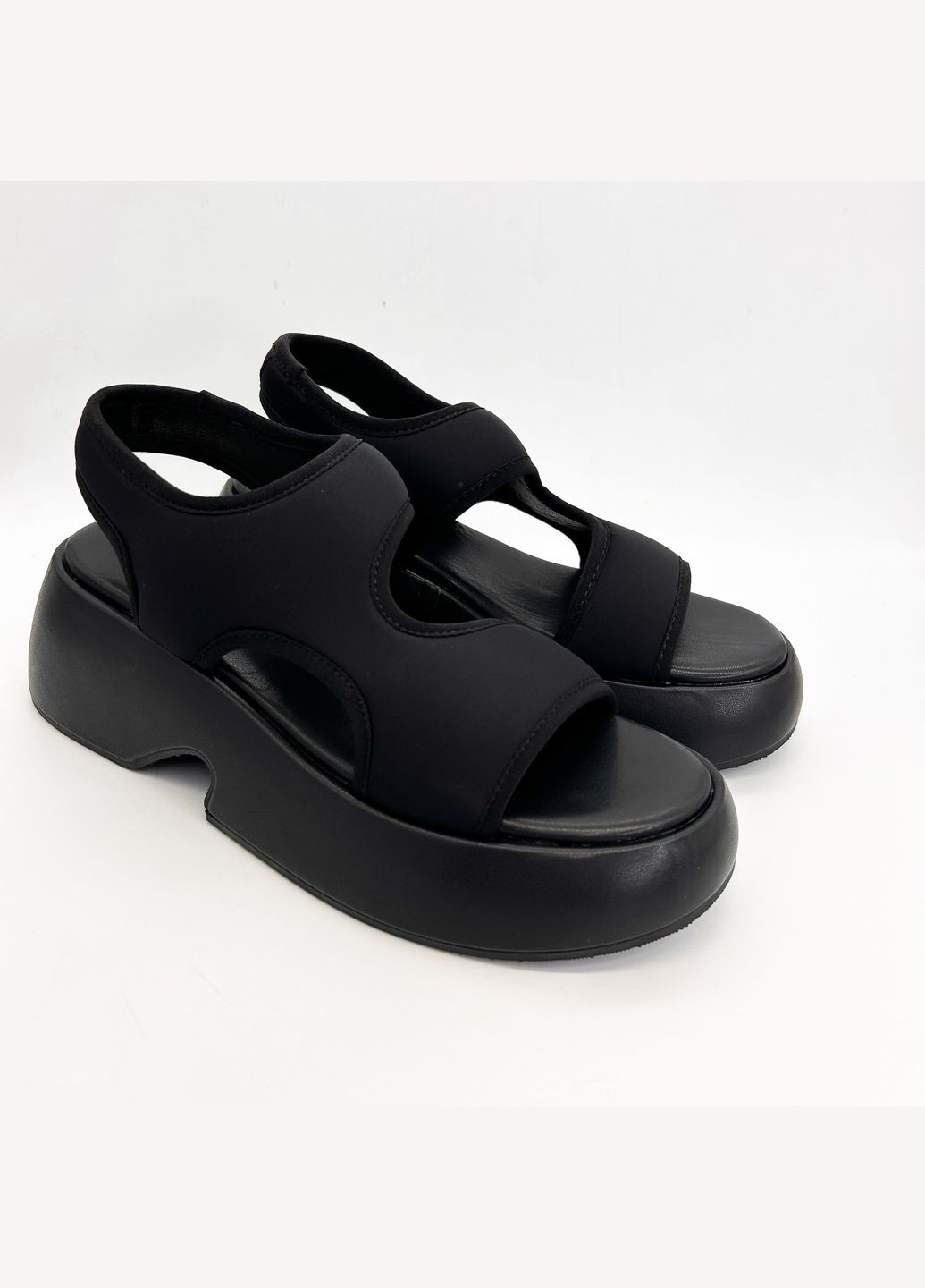 Черные босоножки (р) текстиль 0-1-1-am-265-8-1 Danler