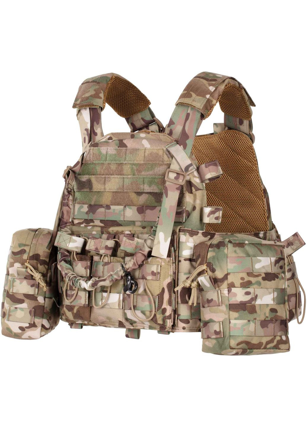 Плитоноска 2Е Тип 1 с карманами для боковой защиты и итогами Молле (MILPLACARR1-MC) 2E (362731900)