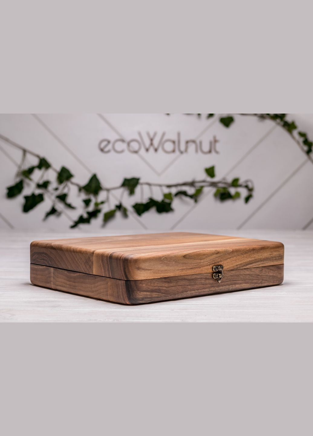 Цельная шкатулка для двенадцати часов с деревянной крышкой EcoWalnut (295443838)