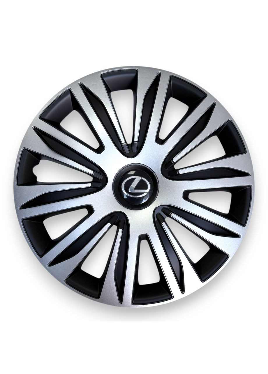 1 штука Колпак на колесо Nardo Silver Black R14 с логотипом Lexus колпаки на диски Нардо Сильвер Блэк Р14 с логотипом Лексус No Brand (364463852)