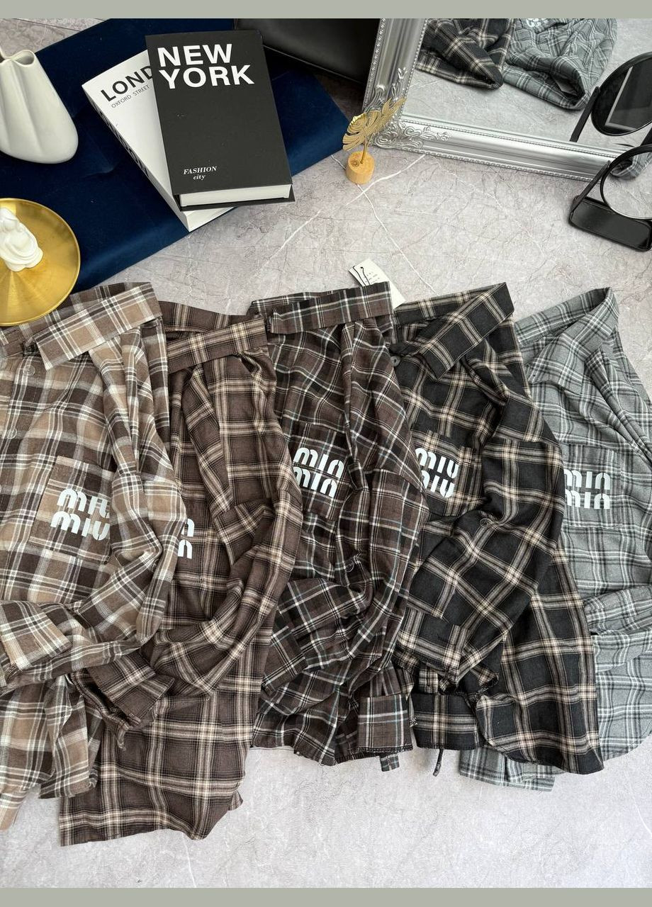 Бежевая рубашка No Brand