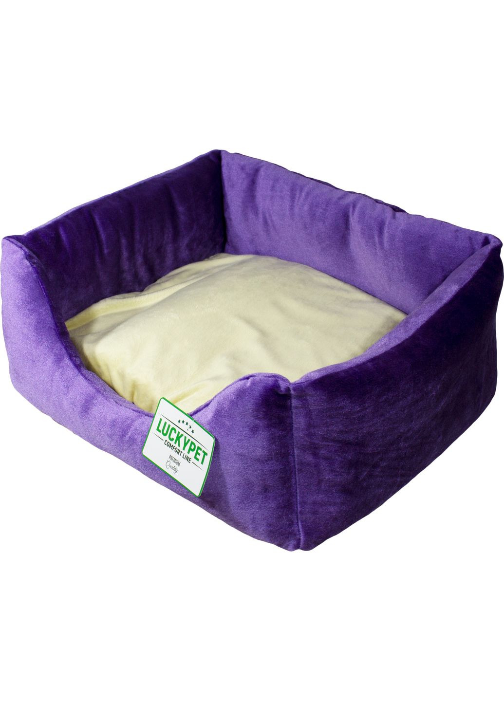 Лежак Luсky Pet Рольф №2 50х65х23 см Фіолетово-кремовий (4820224218151) Lucky Pet (332879394)
