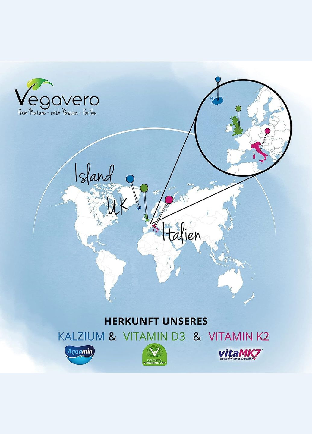 Кальций+D3+K2® 90 капсул Vegavero (299717754)