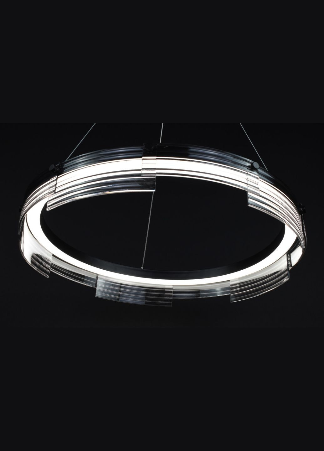 Люстра светодиодная подвесная LED светильник для квартиры на потолок лэд 27948 Черный 30-110х60х60 см. Sunnysky (364756224)