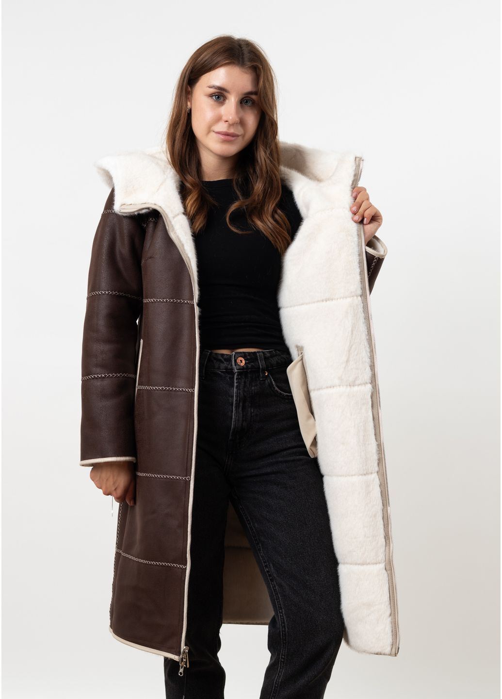 Молочный зимний Пуховик MissLynx