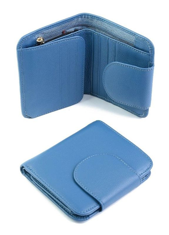 Кожаный женский кошелек синий No Brand (294629471)